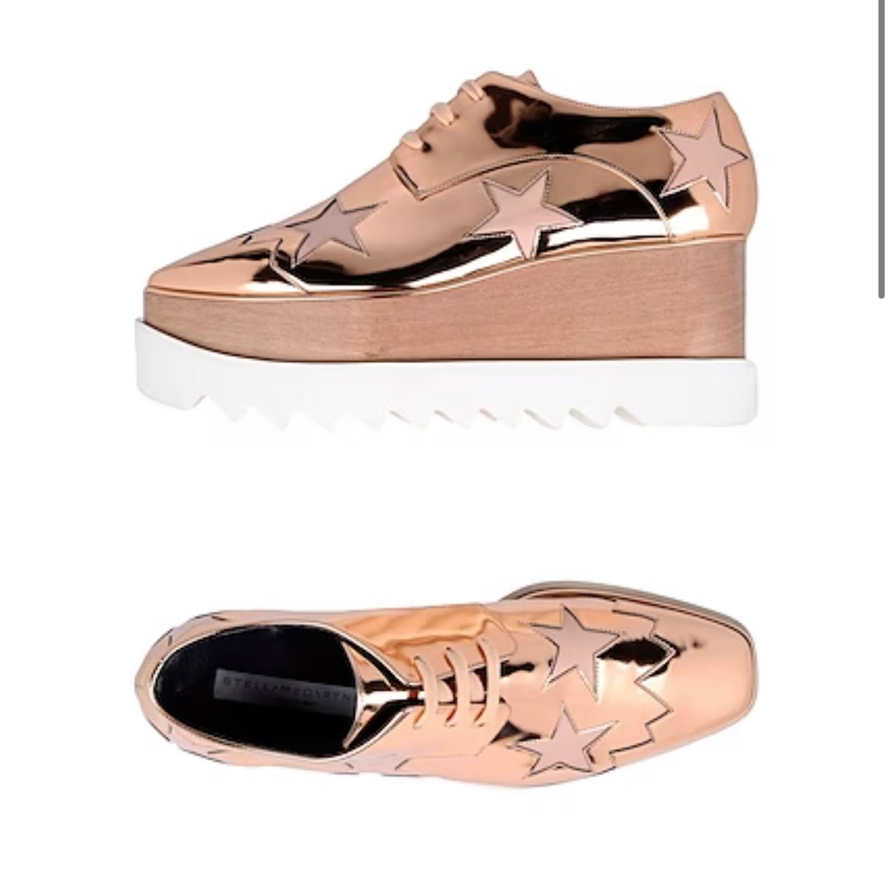 Stella McCarntey Elyse Platforms in Gold Stars